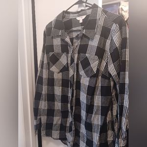 Plus-sized flannel shirt